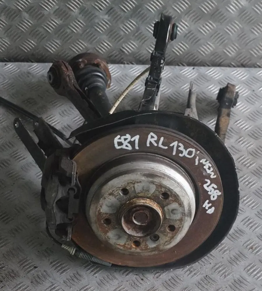 BMW E81 E91 E92 E93 N52N Rear Suspension Leg Axle Brake Disc Hub Set Left N/S