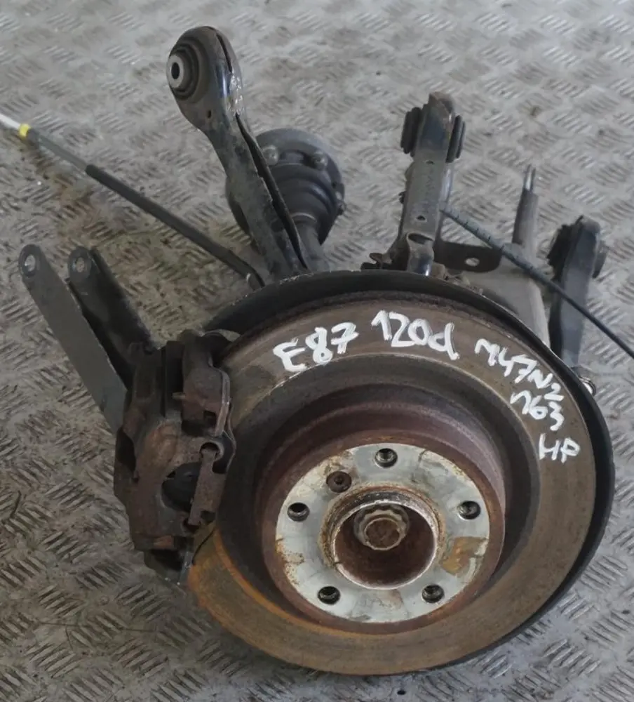 BMW E87 120d M47N2 Trasera Izquierda Suspension Pierna Eje Disco De Freno - SKU 6774809-14 - Número de pieza 6774809