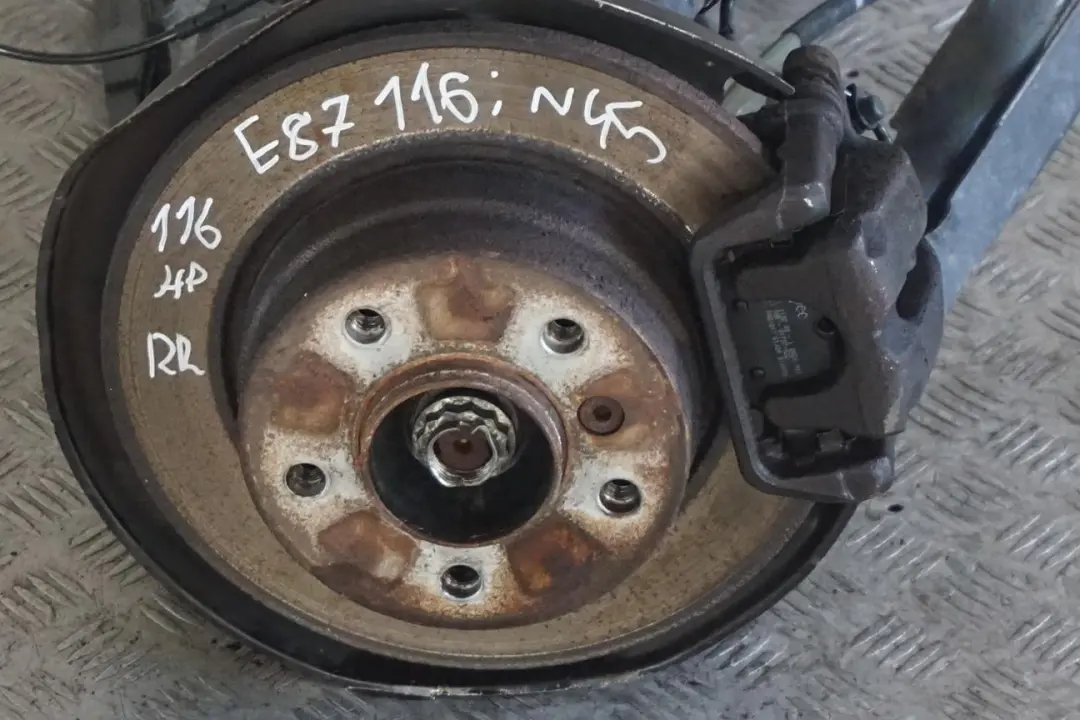 BMW 1 Series E87 116i N45 Rear Right O/S Spring Strut Leg Brake Suspension Hub - SKU 6774810-15 - Part number 6774810