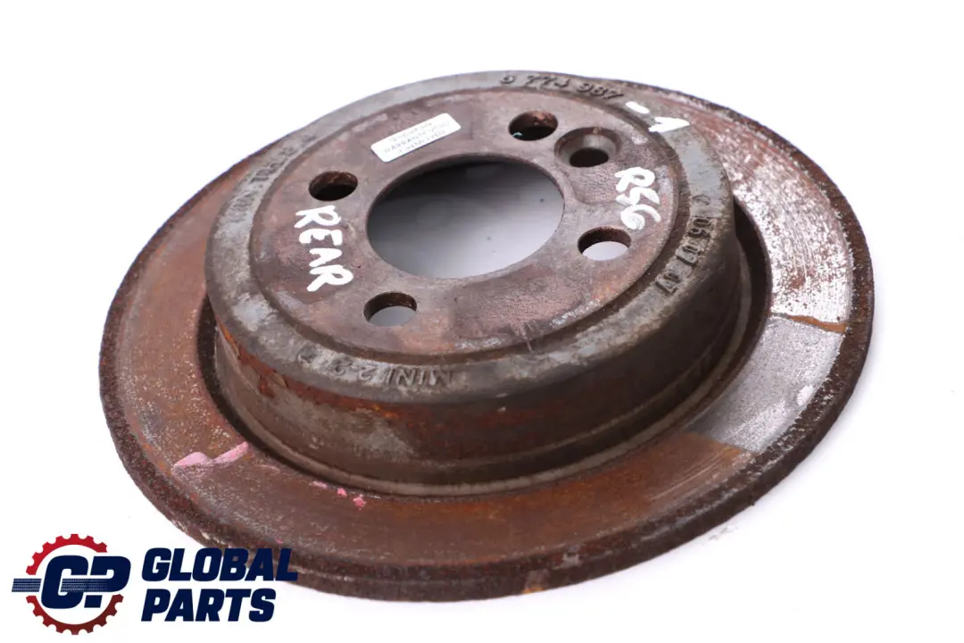 Brake Disc 259X10 to BMW Mini Cooper R50 R53 R55 R56 R57 Rear Wheel with Part number 6774987 BMW Mini Cooper R50 R53 R55 R56 R57 Rear Wheel Brake Disc 259X10 - SKU 6774987-1 - Part number 6774987