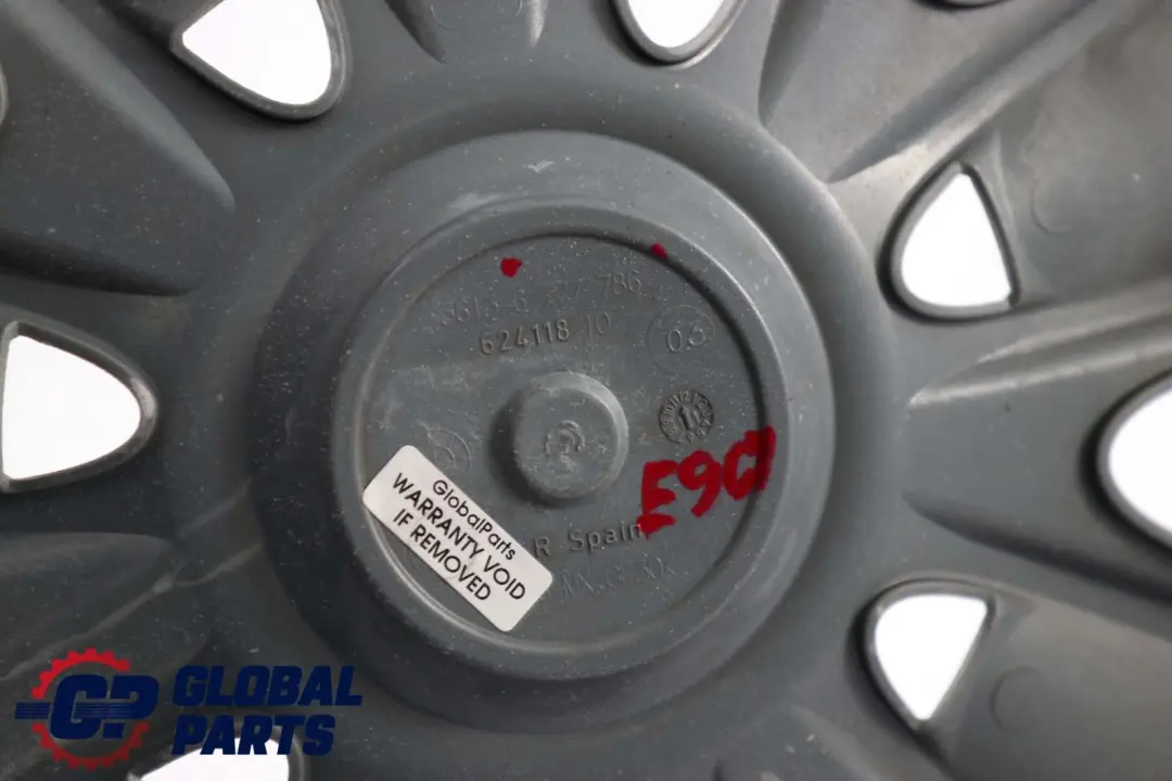 Hub Cap 16" to BMW 3 SERIES E90 E91 E92 E93 LCI Silver Wheel Cover with Part number 6777786 BMW 3 SERIES E90 E91 E92 E93 LCI Silver Wheel Cover Hub Cap 16" - SKU 6777786 - Part number 6777786