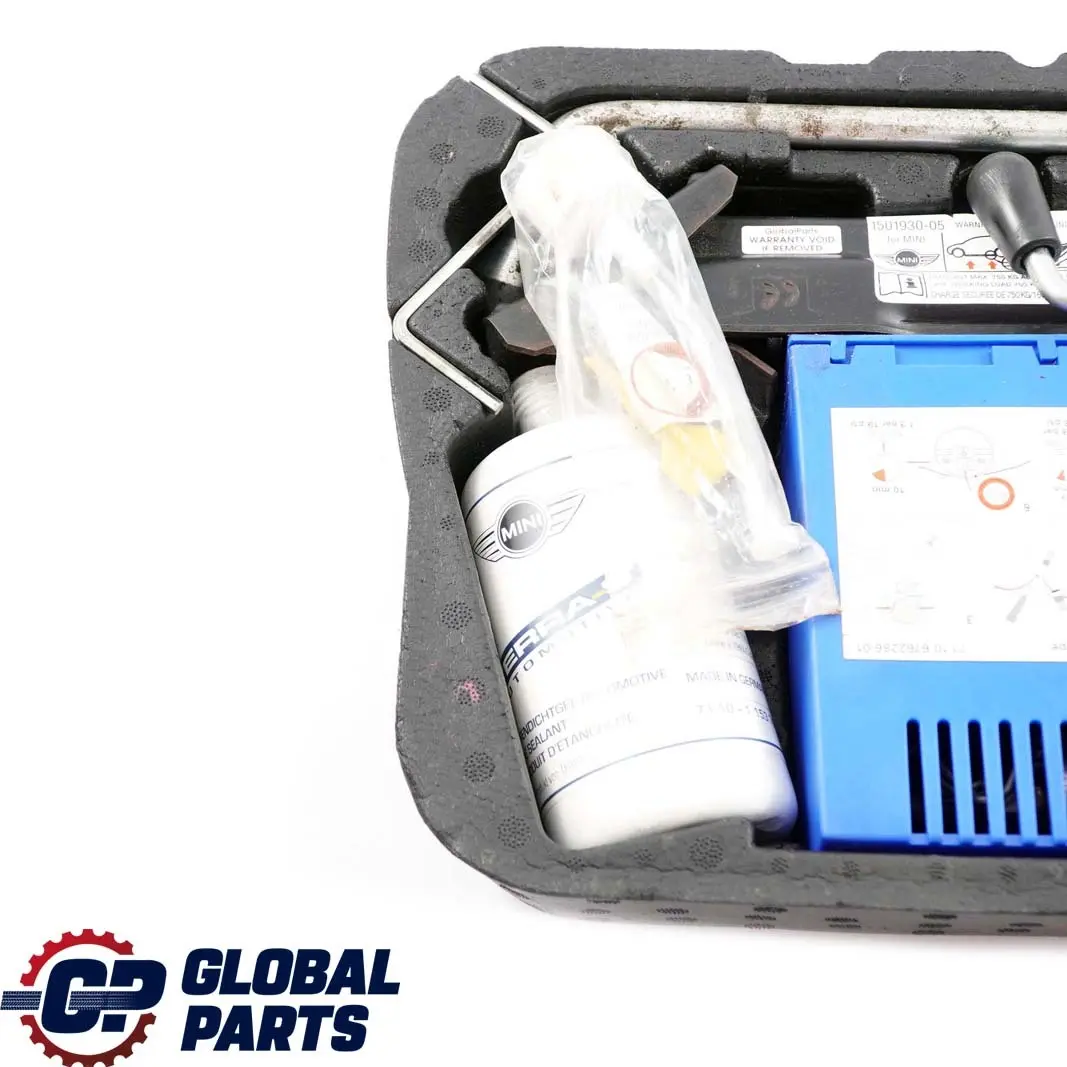 Tool Service Kit Lifting Jack Tyre Sealant to BMW Mini Cooper One R56 R57 4 with Part number 6778554 BMW Mini Cooper One R56 R57 4 Tool Service Kit Lifting Jack Tyre Sealant - SKU 6778554-4 - Part number 6778554