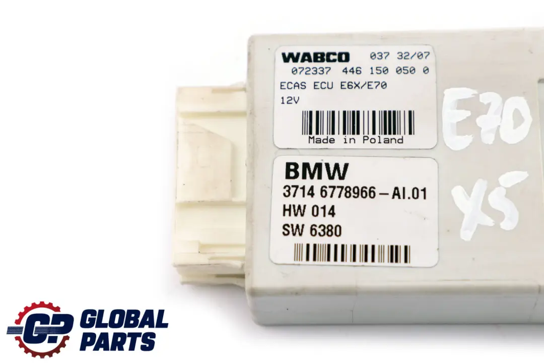 BMW X5 E70 Air Suspension Supply Control Unit Module ECU - SKU 6778966 - Part number 6793163