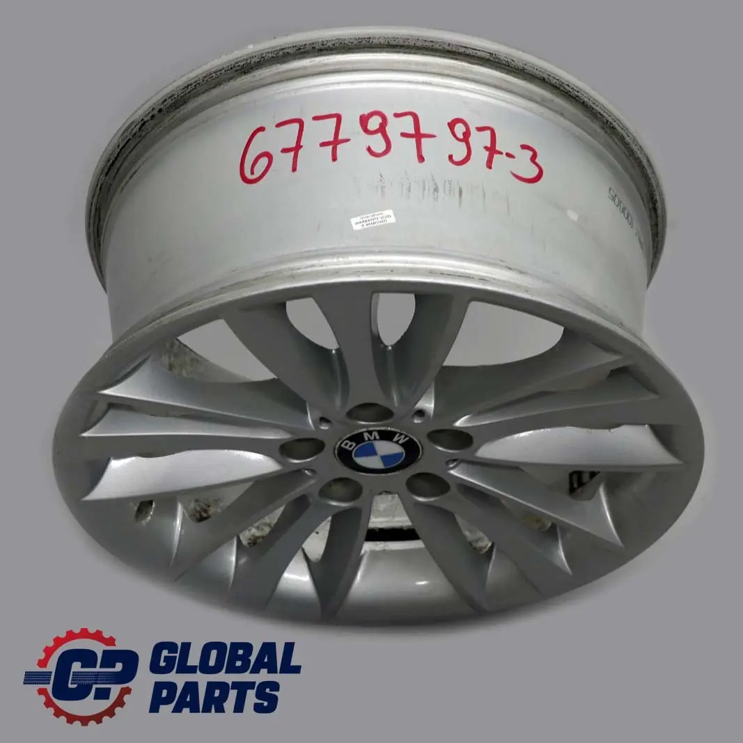 Alloy Wheel Rim 18" 8,5J ET:52 W-Spoke 263 to BMW E81 E82 E87 E88 Silver Rear with Part number 6779797 BMW E81 E82 E87 E88 Silver Rear Alloy Wheel Rim 18" 8,5J ET:52 W-Spoke 263 - SKU 6779797-3 - Part number 6779797