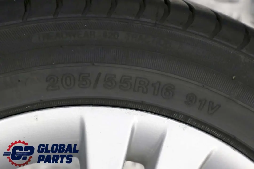 Complete Set 4x Wheel with Tyres 16" 7J ET:31 Double Spoke 268 to BMW E90 E91 with Part number 6780907 BMW E90 E91 Complete Set 4x Wheel with Tyres 16" 7J ET:31 Double Spoke 268 - SKU 6780907 - Part number 6780907