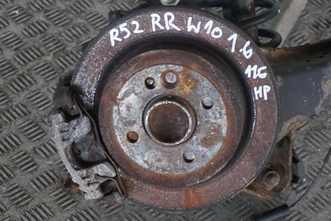 Right O/S Leg Brake Suspension Hub to BMW Mini R52 Cabrio W10 1.6 116 hp Rear with Part number 6781135 BMW Mini R52 Cabrio W10 1.6 116 hp Rear Right O/S Leg Brake Suspension Hub - SKU 6781135-2 - Part number 6781135