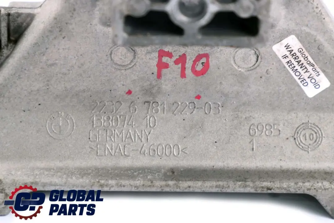 Montaggio Staffa Supporto Cambio per BMW F01 F02 F10 F11 con numero di parte 6781229 BMW F01 F02 F10 F11 Montaggio Staffa Supporto Cambio - SKU 6781229 - Numero di parte 6781229