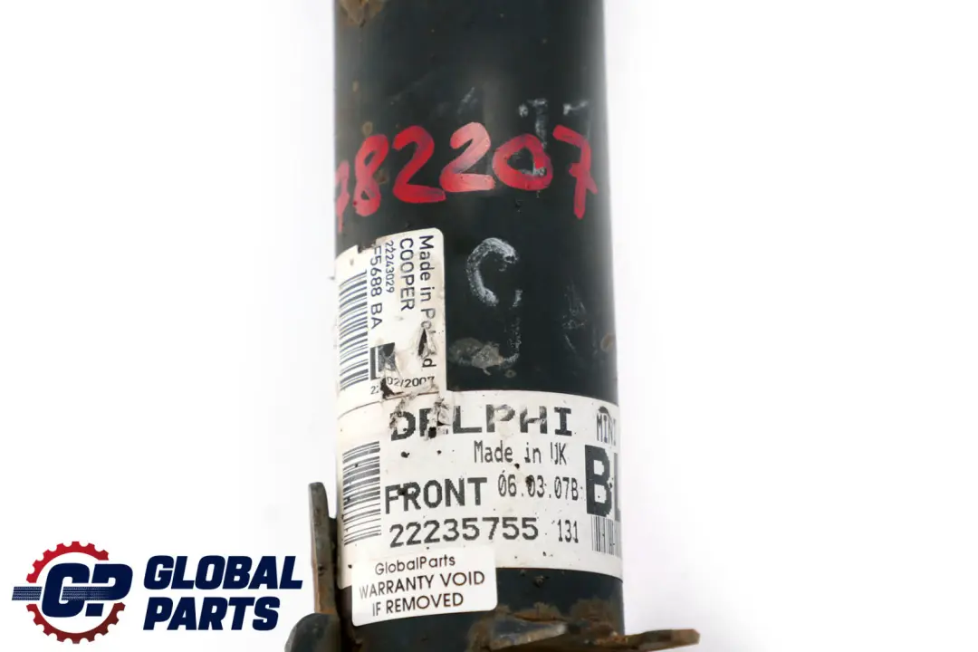 Strut Amortisseurs avant Gauche pour Mini R56 R58 Cooper Coupe à propos du numéro de pièce 6782207 Mini R56 R58 Cooper Coupe Strut Amortisseurs avant Gauche - SKU 6782207-3 - Numéro de pièce 6782207