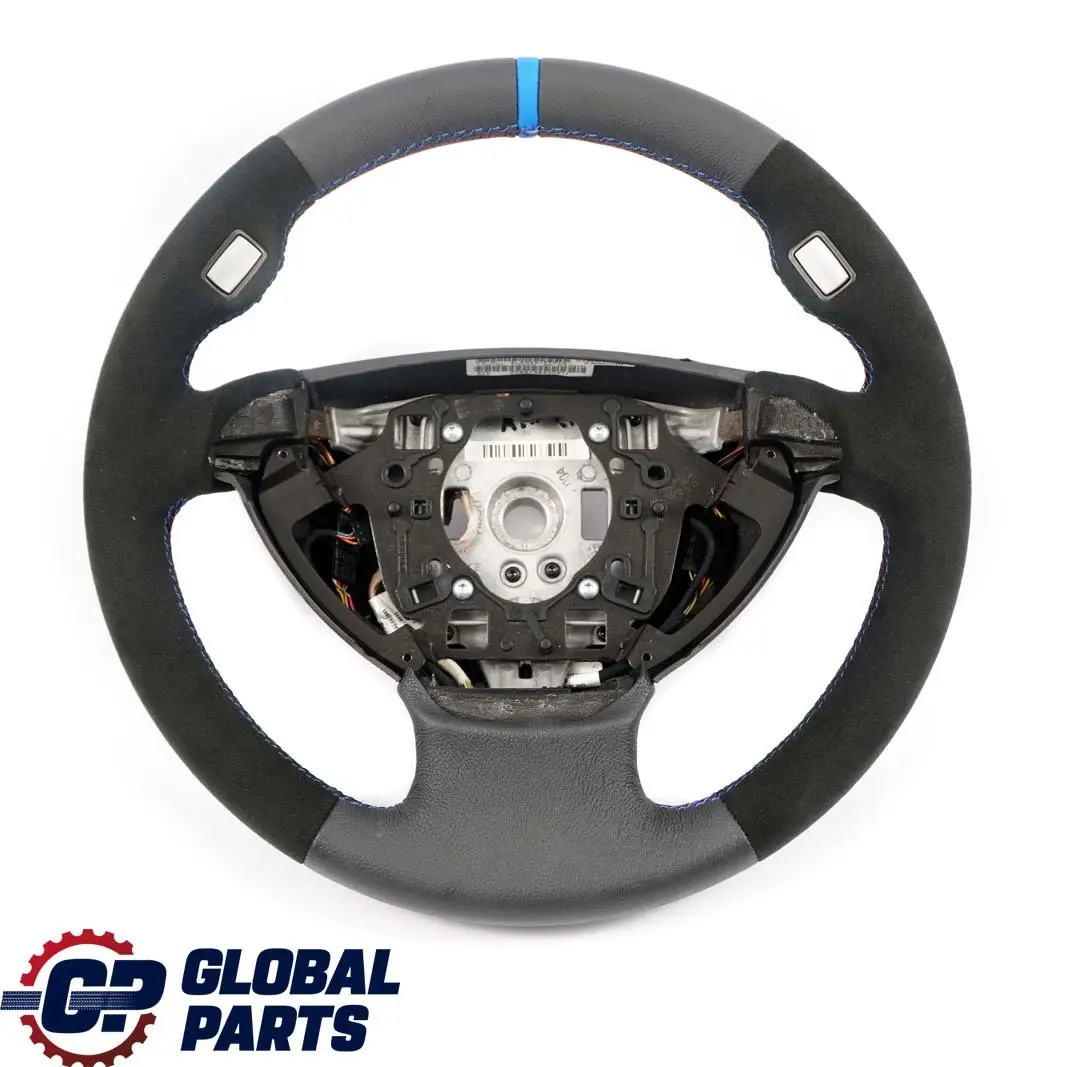 NUEVO Gris Cuero / Alcantara Volante deportivo De 3 radios tricolor para BMW E65 con número de pieza 6783492 BMW E65 NUEVO Gris Cuero / Alcantara Volante deportivo De 3 radios tricolor - SKU 6783492-1 - Número de pieza 6783492