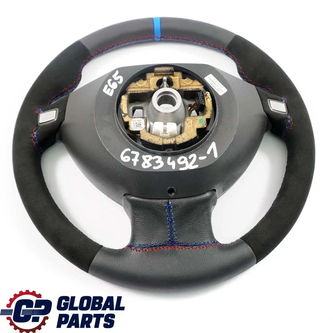 BMW E65 Nuova Pelle Grigia / Alcantara Volante Sportivo 3 Raggi M-Tricolori - SKU 6783492-1 - Numero di parte 6783492