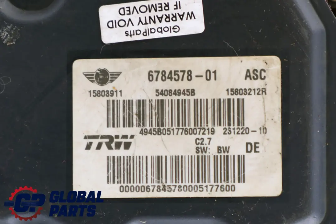 ABS Asc Ensemble Hydro Asc pour Mini Cooper One R56 à propos du numéro de pièce 6782312 Mini Cooper One R56 ABS Asc Ensemble Hydro Asc - SKU 6784578 - Numéro de pièce 6782312