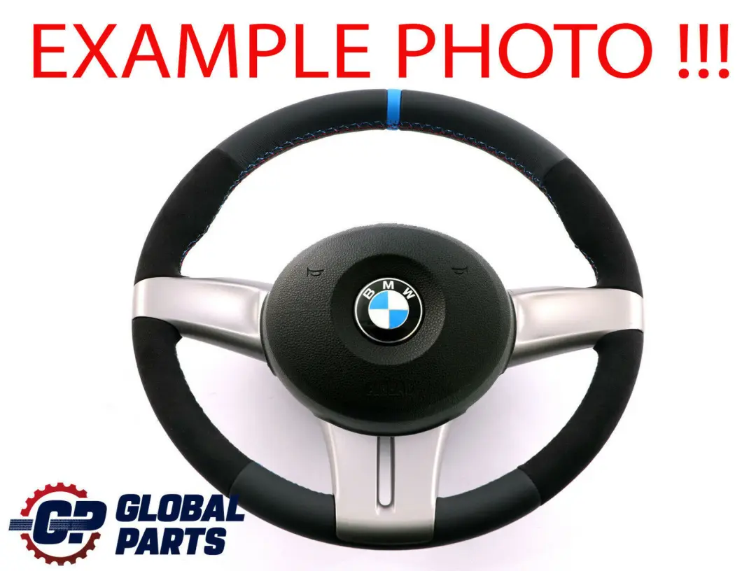 NUEVO Cuero Negro / Alcantara M-Sport Look Volante Tricolor para BMW Z4 E85 con número de pieza 6784840 BMW Z4 E85 NUEVO Cuero Negro / Alcantara M-Sport Look Volante Tricolor - SKU 6784840-2 - Número de pieza 6784840