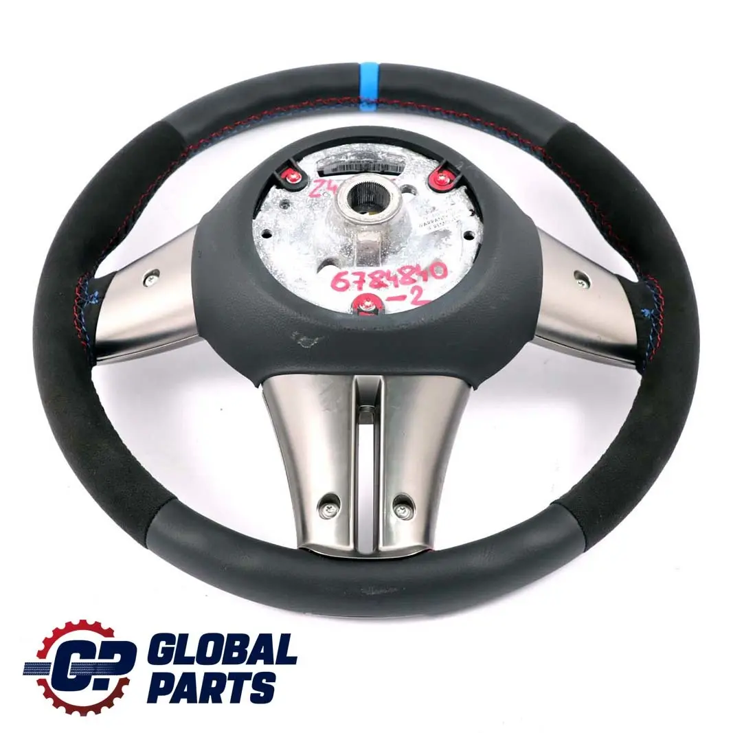 BMW Z4 E85 NEW Black Leather / Alcantara M-Sport Look Steering Wheel Tricolored - SKU 6784840-2 - Part number 6784840