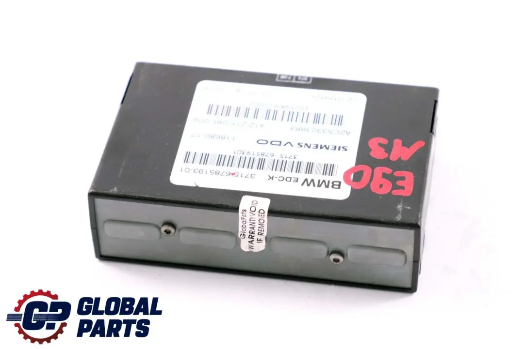BMW 3 Z4 Series E89 E90 E92 E93 M3 EDC-K Control Unit Module - SKU 6785193 - Part number 6788790