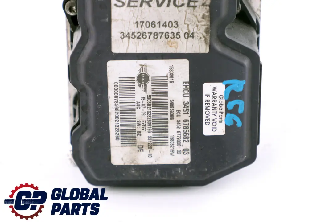 ABS Asc Pompe Ensemble Hydro Appareil Commande pour Mini Cooper R56 à propos du numéro de pièce 6785682 Mini Cooper R56 ABS Asc Pompe Ensemble Hydro Appareil Commande - SKU 6785682 - Numéro de pièce 6785682