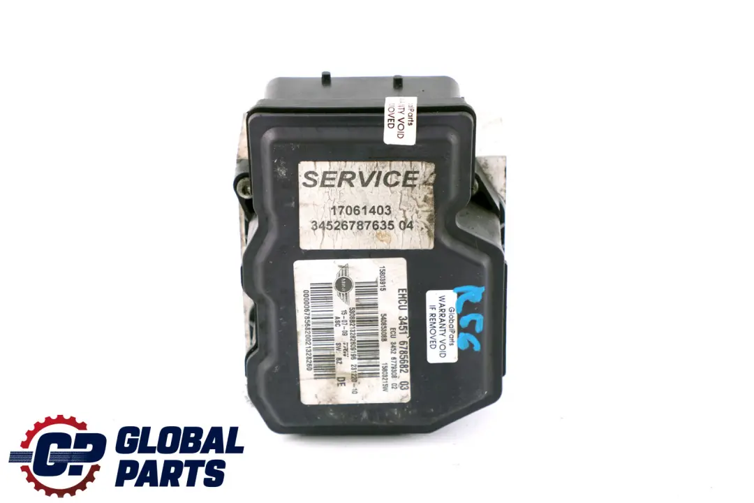 ABS ASC Unidad Frenado Hidráulico Bomba para BMW Mini Cooper R56 con número de pieza 6785682 BMW Mini Cooper R56 ABS ASC Unidad Frenado Hidráulico Bomba - SKU 6785682 - Número de pieza 6785682