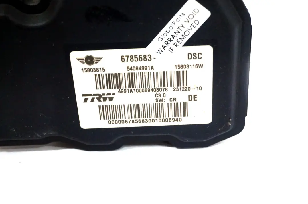 Mini Cooper R55 R56 R57 ABS Hydroaggregat Dsc - SKU 6785683 - Numero di parte 6785683