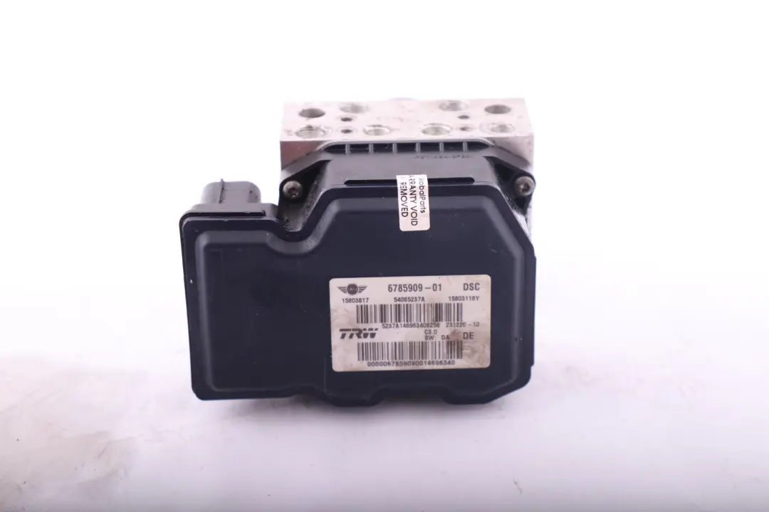 ABS Dsc Centralina Blocco Idraulico Hydroaggregat Pompa per Mini Cooper R56 con numero di parte 6785909 Mini Cooper R56 ABS Dsc Centralina Blocco Idraulico Hydroaggregat Pompa - SKU 6785909 - Numero di parte 6785909