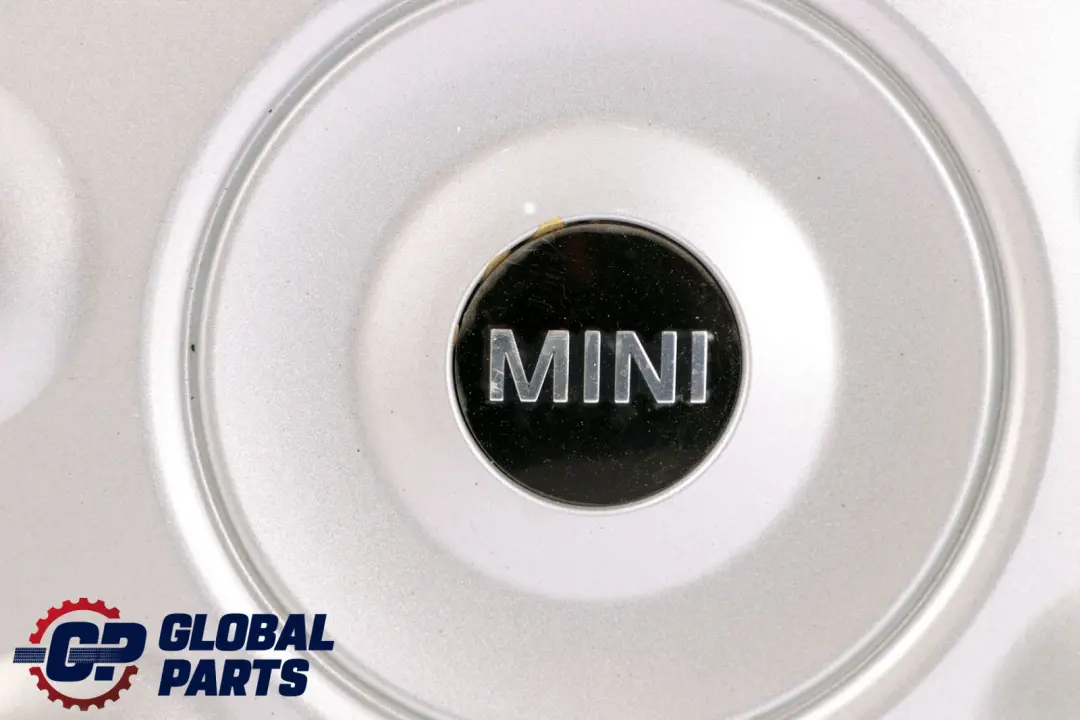 Trim Silver to Mini R50 R52 R56 R57 Wheel Cover with Part number 6785977 Mini R50 R52 R56 R57 Wheel Cover Trim Silver - SKU 6785977-1 - Part number 6785977