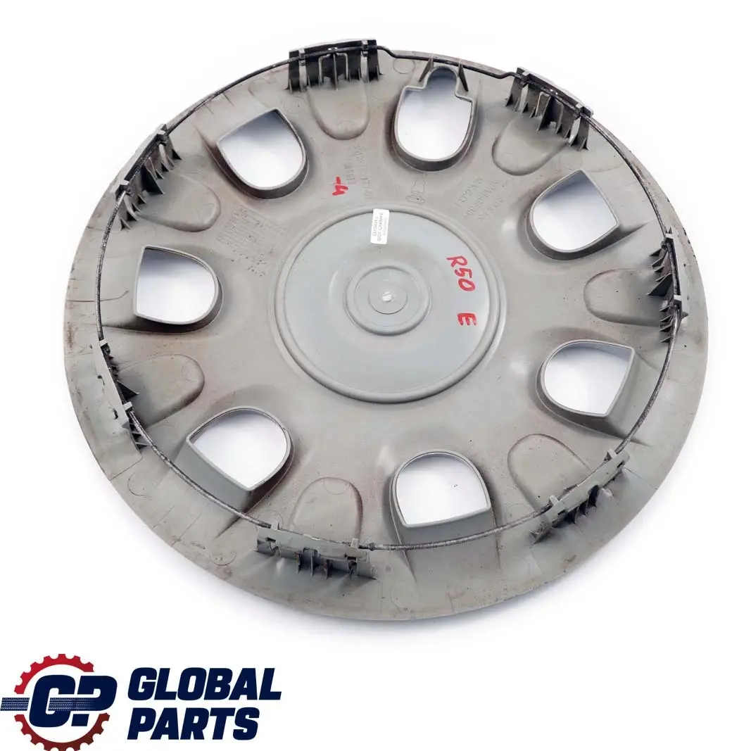 Enjoliveur Entier Argent pour Mini Cooper One R50 R52 R55 R56 à propos du numéro de pièce 6785977 Mini Cooper One R50 R52 R55 R56 Enjoliveur Entier Argent - SKU 6785977-5 - Numéro de pièce 6785977