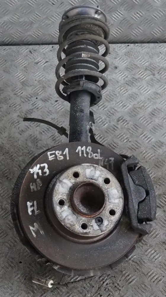 BMW E81 118d N47 M Sport Front Left N/S Spring Strut Brake Suspension Leg Hub