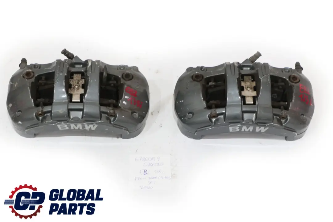 Front Left Right N/O/S Brembo Brake Caliper Set to BMW 1 Series E82 E88 135i with Part number 6786059 BMW 1 Series E82 E88 135i Front Left Right N/O/S Brembo Brake Caliper Set - SKU 6786059 - Part number 6786059