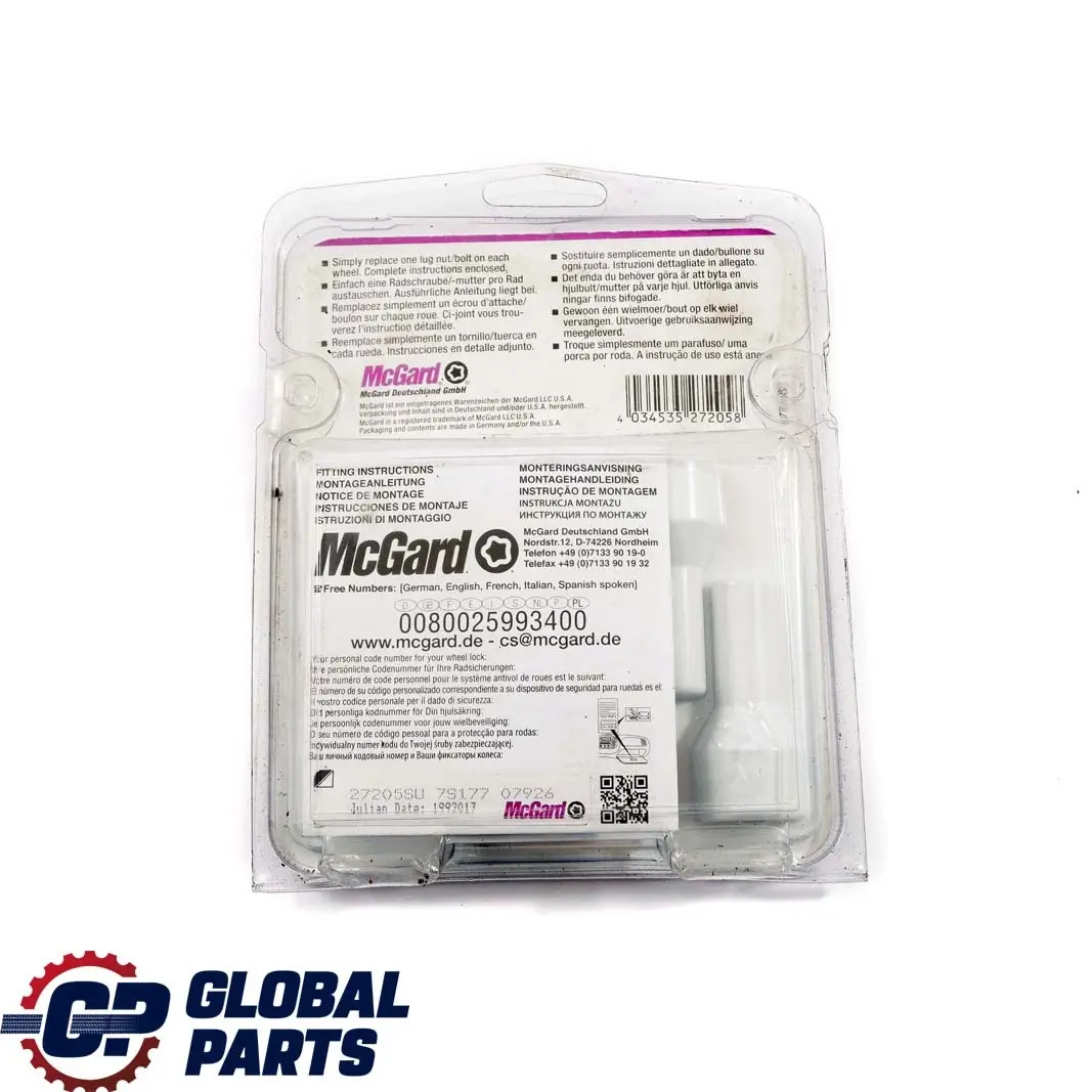 BMW X3 7 E65 E83 McGard 27205SU Jeu boulons roue verrouillables Écrou sécurité - SKU 6786426-2 - Numéro de pièce 6786426