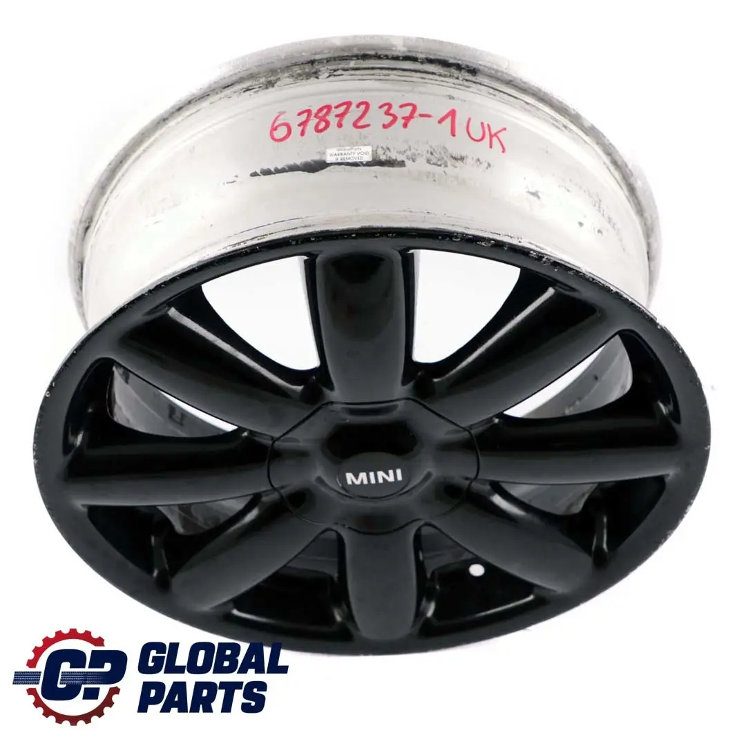 Alloy Rim 17" 7J Crown Spoke 104 to Mini Cooper Black R50 R55 R56 R57 Black Wheel with Part number 6787237 Mini Cooper Black R50 R55 R56 R57 Black Wheel Alloy Rim 17" 7J Crown Spoke 104 - SKU 6787237-5 - Part number 6787237