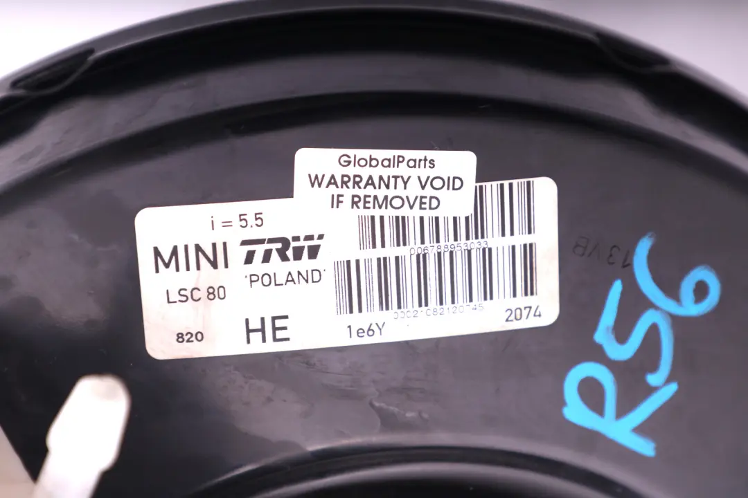 Kraft Verstärker Haupt Brems Zylinder für Mini Cooper One R55 R56 R60 R61 mit Teilenummer 6788953 Mini Cooper One R55 R56 R60 R61 Kraft Verstärker Haupt Brems Zylinder - SKU 6788953 - Teilenummer 6788953