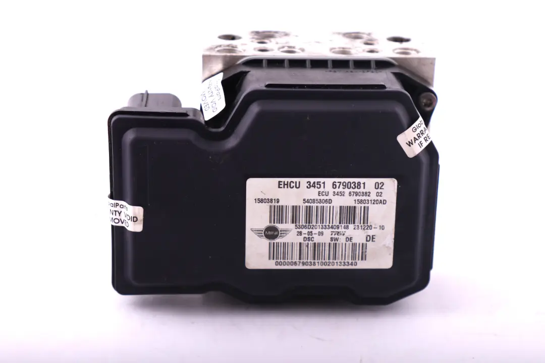 Steuergerät Hydroaggregat DSC Pumpenmodul für Mini Cooper R55 R56 R57 mit Teilenummer 6790381 Mini Cooper R55 R56 R57 Steuergerät Hydroaggregat DSC Pumpenmodul - SKU 6790381 - Teilenummer 6790381