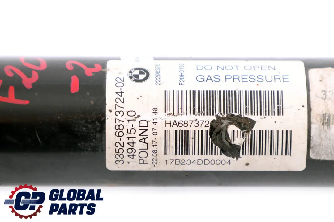 Ammortizzatore Posteriore Sinistro Destro per BMW 1 Series F20 F21 LCI con numero di parte 6873724 BMW 1 Series F20 F21 LCI Ammortizzatore Posteriore Sinistro Destro - SKU 6791586 - Numero di parte 6873724