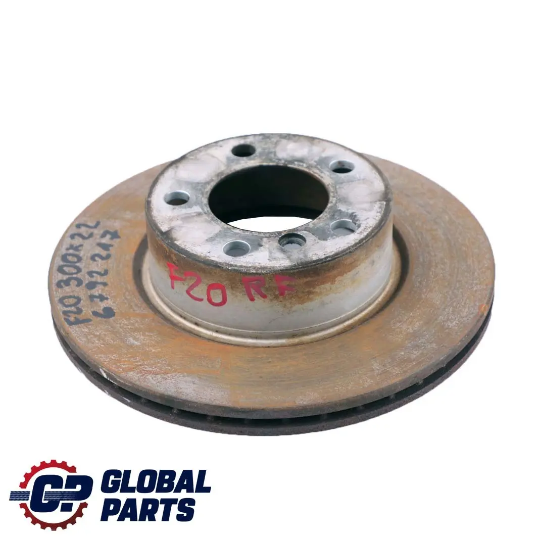 Front Left Right N/O/S Wheel Ventilated Brake Disc 300X22 to BMW F20 F30 F32 with Part number 6792217 BMW F20 F30 F32 Front Left Right N/O/S Wheel Ventilated Brake Disc 300X22 - SKU 6792217 - Part number 6792217