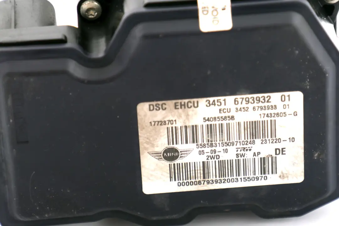 Mini Cooper R55 R56 LCI DSC Hydro Braking Unit Pump Module 6793933 - SKU 6793932 - Part number 6850372