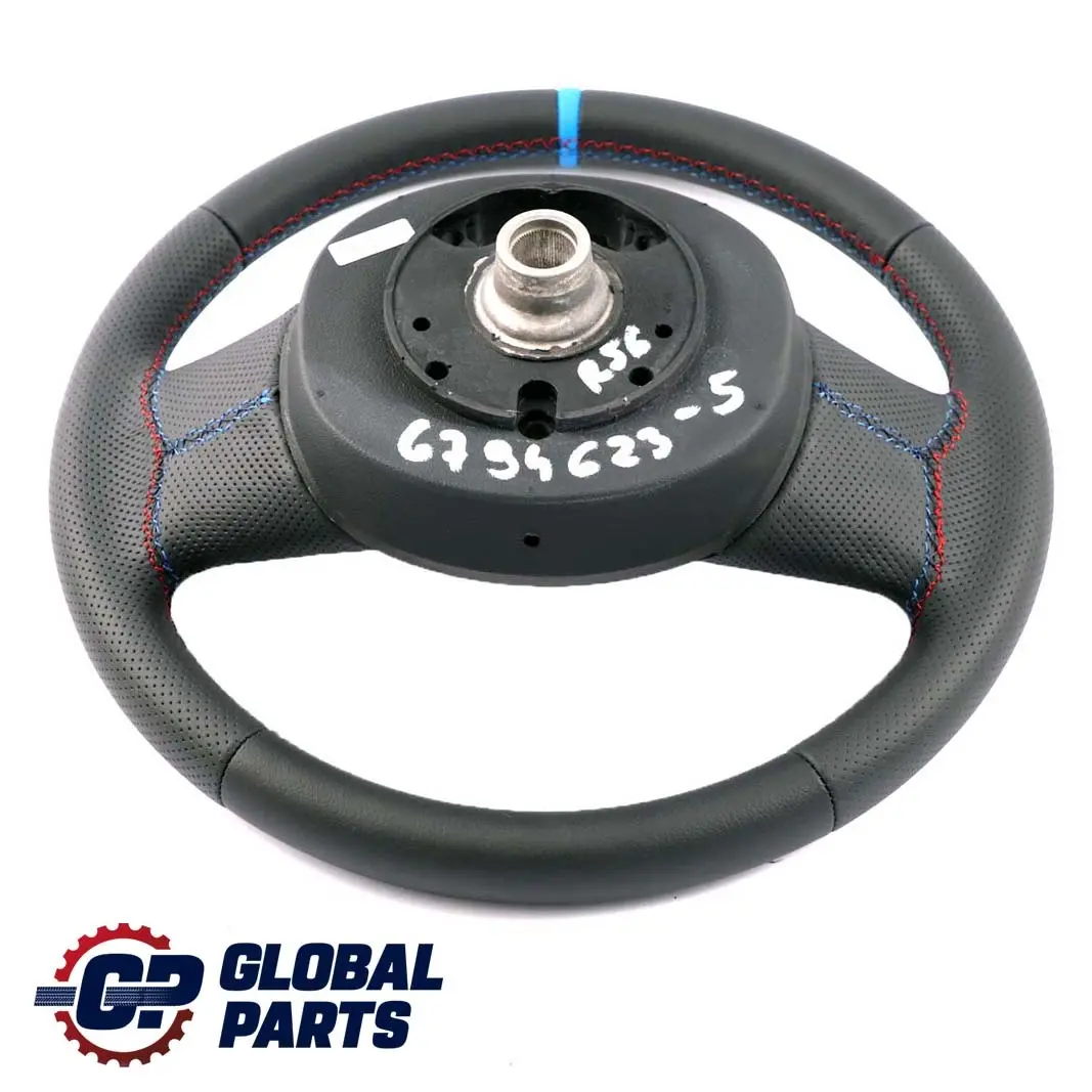 Leather Sport Look Steering Wheel 2 Spoke Mini Cooper One R55 R56 R57 R60 NEW - SKU 6794623-5 - Part number 6794623