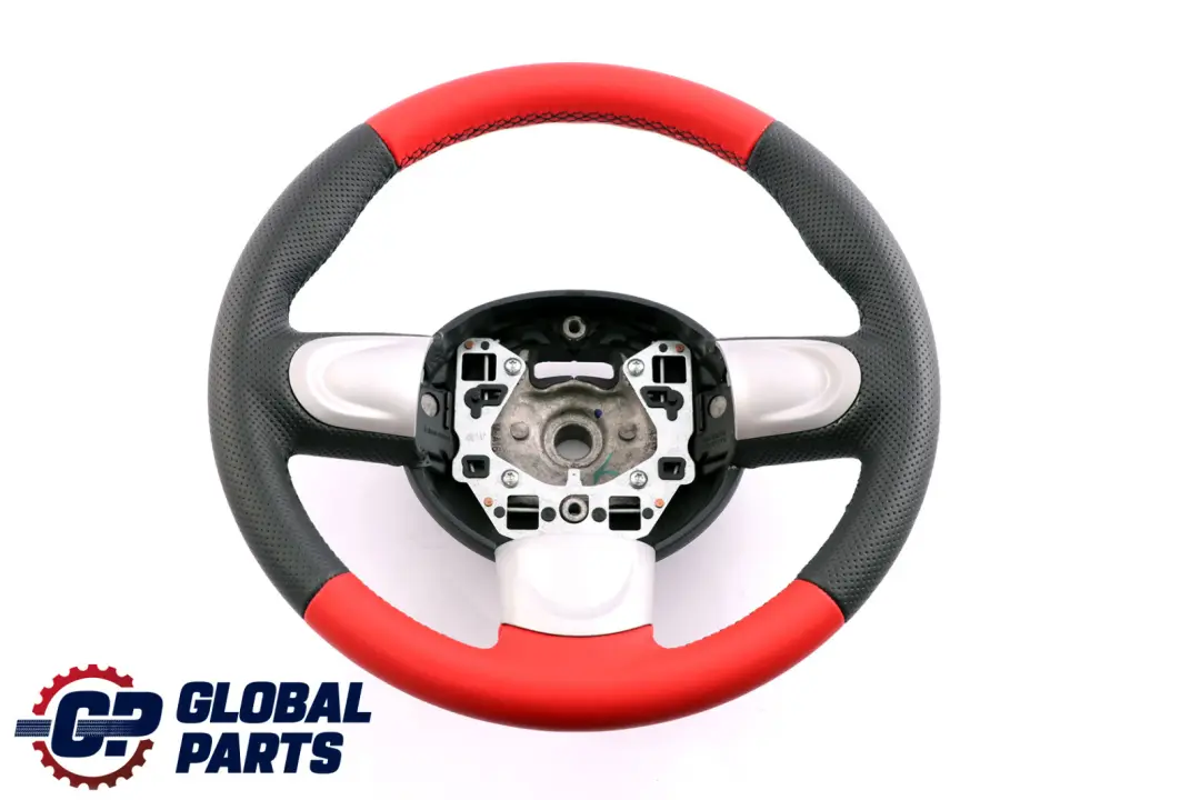 BMW Mini Cooper R55 R56 R60 NEW Black / Red Leather Sport Steering Wheel 3 Spoke - SKU 6794624-2 - Part number 6794624