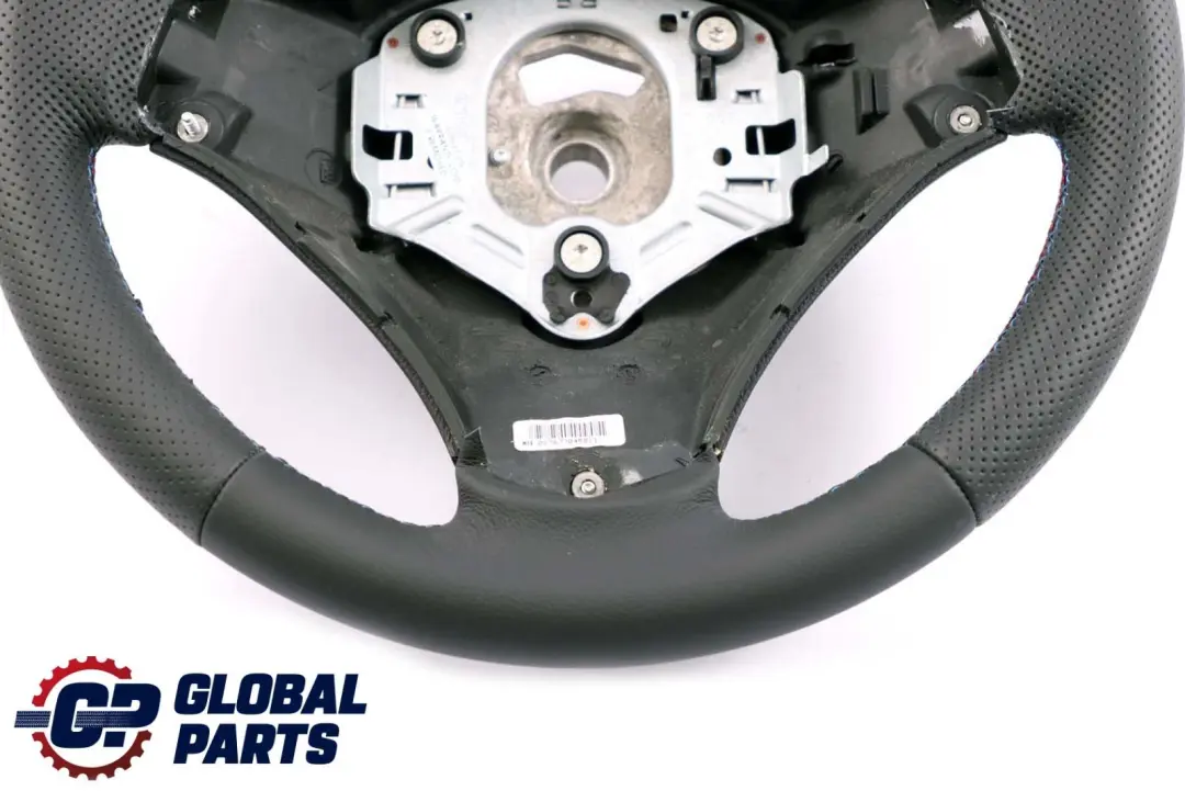 Leather M-Sport Look Steering Wheel Tricolored Threads to BMW E81 E87 E90 E91 NEW with Part number 6795570 BMW E81 E87 E90 E91 NEW Leather M-Sport Look Steering Wheel Tricolored Threads - SKU 6795570-15 - Part number 6795570