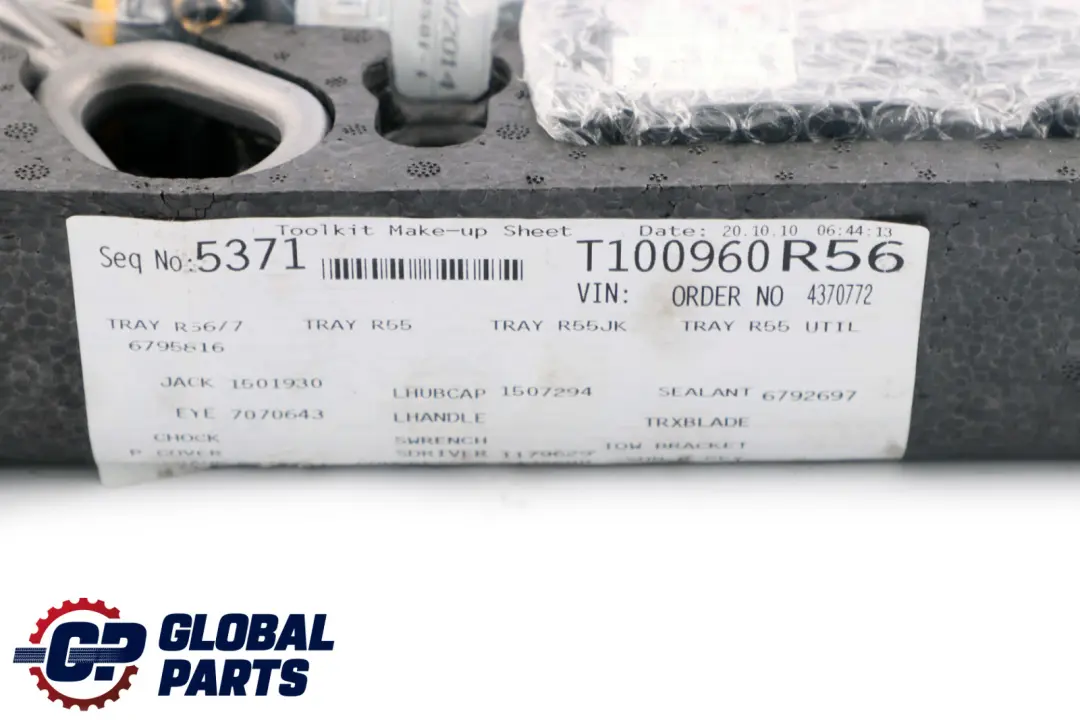 Mini Cooper One R56 R57 LCI Spare Wheel Tool Storage Tray Mobility System - SKU 6795816-1 - Part number 6795816