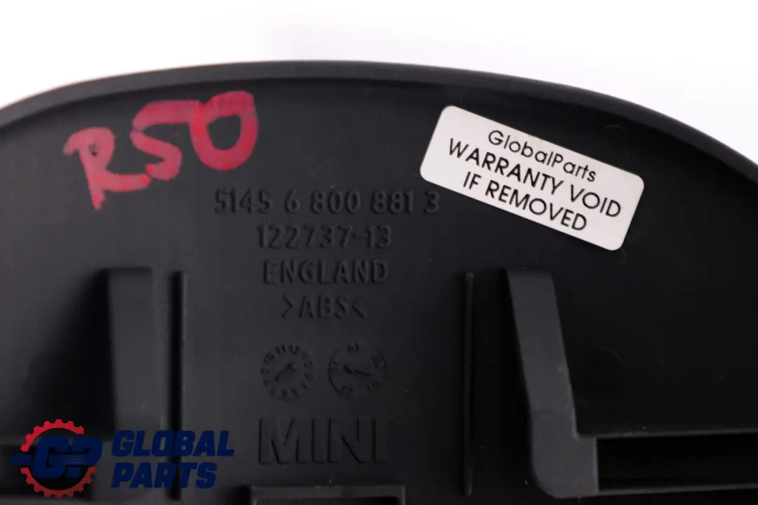 Trim Panel Steering Column Top to BMW Mini Cooper One R50 with Part number 6800881 BMW Mini Cooper One R50 Trim Panel Steering Column Top - SKU 6800881 - Part number 6800881