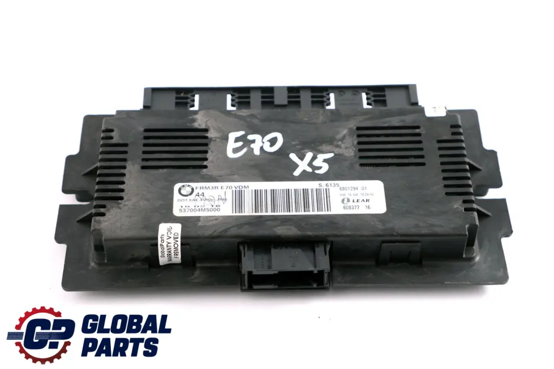 BMW X5 E70 Footwell Luz Módulo de Control Unidad LEAR FRM3R VDM - SKU 6801294 - Número de pieza 6801294