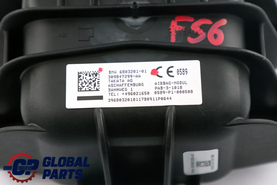 Airbag Passager Avant Mini Cooper F55 F56 F57 Tableau De Bord Latéral pour à propos du numéro de pièce 6803201 Airbag Passager Avant Mini Cooper F55 F56 F57 Tableau De Bord Latéral - SKU 6803201 - Numéro de pièce 6803201