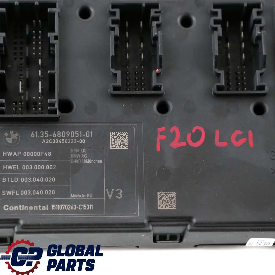 REM Modulo Elettronico Posteriore Controllo Scatola Fusibili per BMW F20 LCI con numero di parte 6809051 BMW F20 LCI REM Modulo Elettronico Posteriore Controllo Scatola Fusibili - SKU 6809051 - Numero di parte 6809051