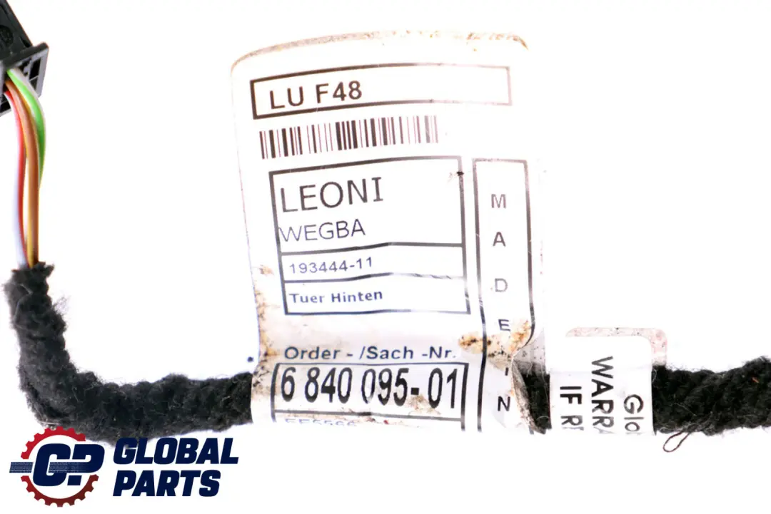 BMW X1 F48 Faisceau Câbles Porte Arrière Gauche Droite - SKU 6812217 - Numéro de pièce 6840095