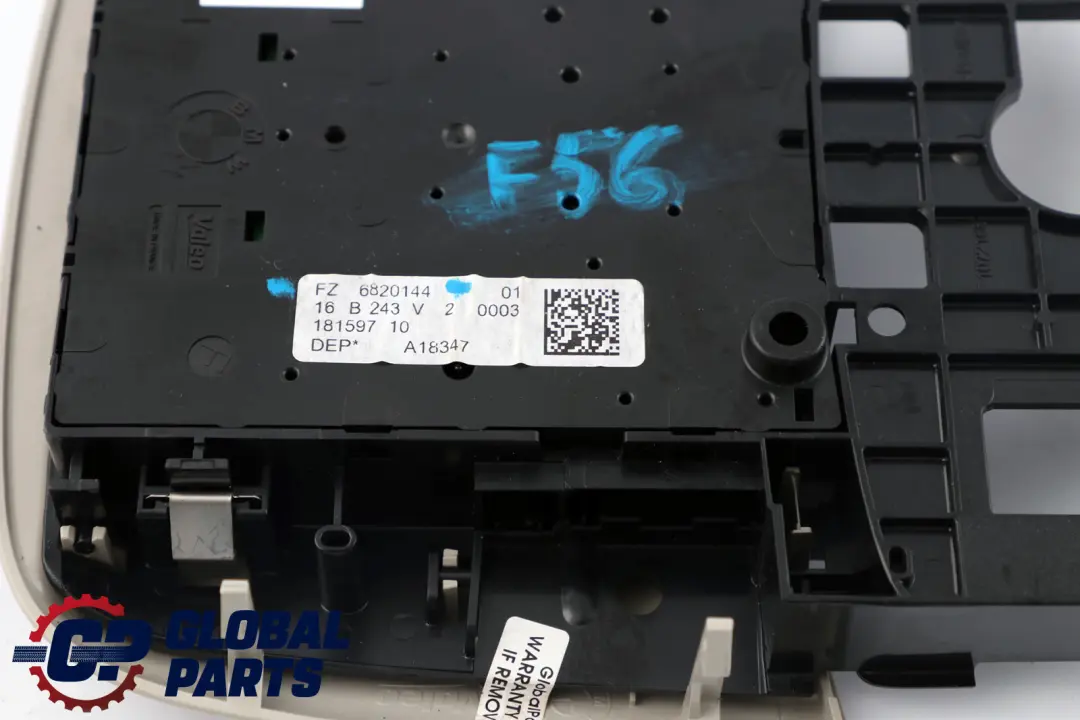 Roof Light Switch Unit Rear Centre to Mini Cooper One F55 F56 with Part number 9391926 Mini Cooper One F55 F56 Roof Light Switch Unit Rear Centre - SKU 6820144 - Part number 9391926