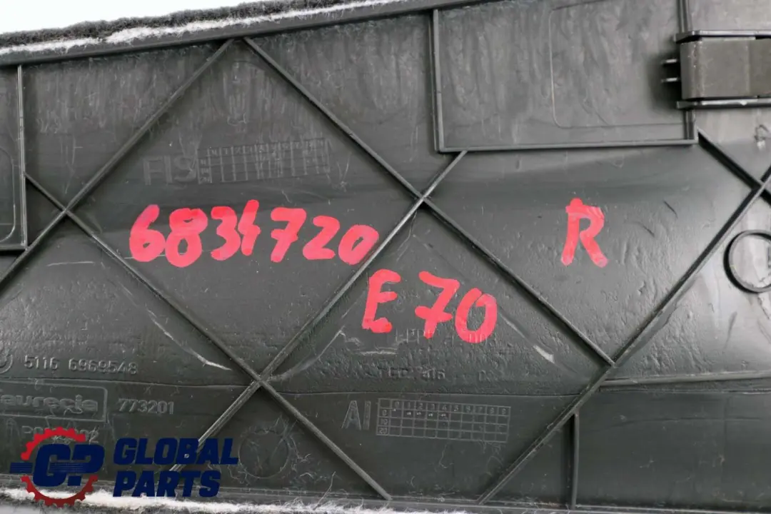 Verkleidung Mittenkonsole Vorne Rechs Schwarz für BMW X5 X6 er E70 E71 mit Teilenummer 6969548 BMW X5 X6 er E70 E71 Verkleidung Mittenkonsole Vorne Rechs Schwarz - SKU 6834720 - Teilenummer 6969548