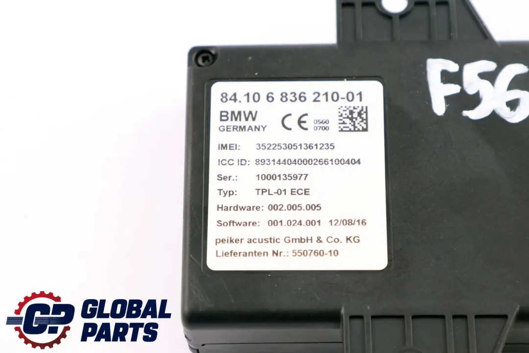  Telematics Control Unit Mini F54 F55 F56 F57 F60 Module 8410 - SKU 6836210 - Part number 6836210