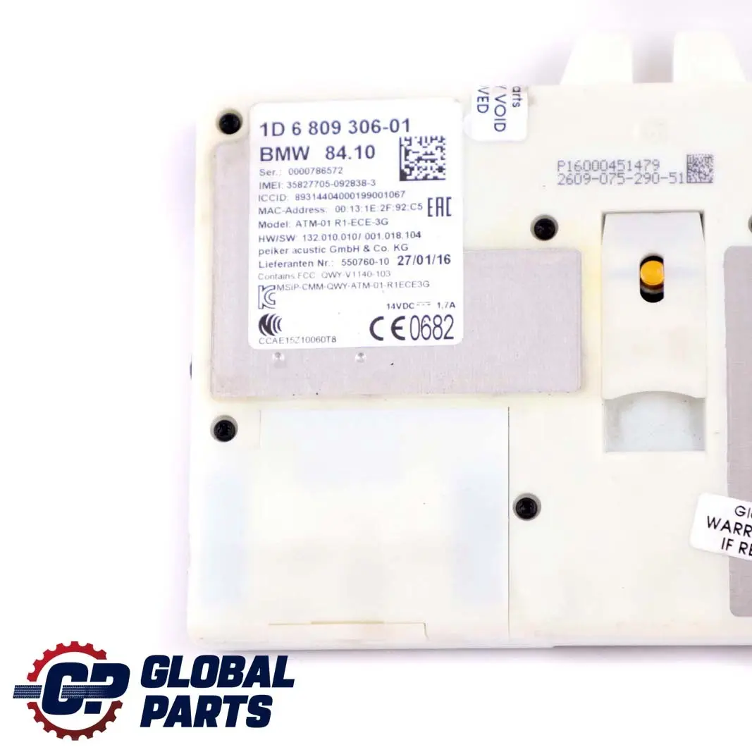 BMW X1 F30 LCI F48 Telematica Telefono Modulo controllo ATM ECE 3G 6809306 - SKU 6836759 - Numero di parte 9329339