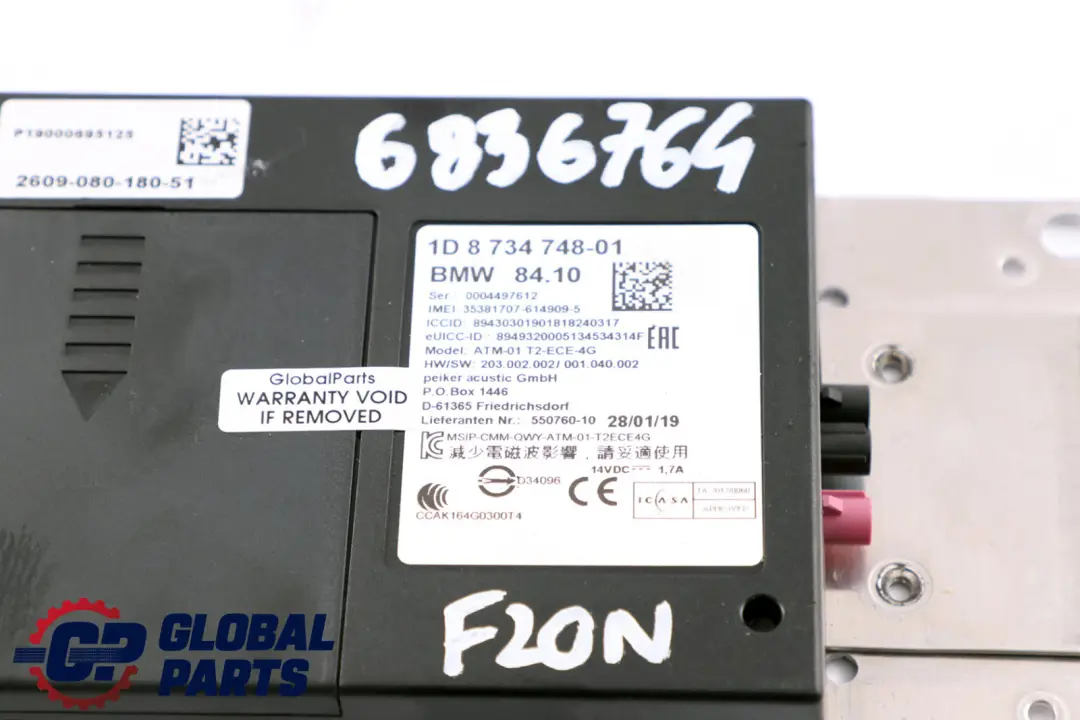 Moduł Sterownik ATM ECE 4G do BMW F20 F31 LCI o numerze 8734748 BMW F20 F31 LCI Moduł Sterownik ATM ECE 4G - SKU 6836764 - Numer Części 8734748