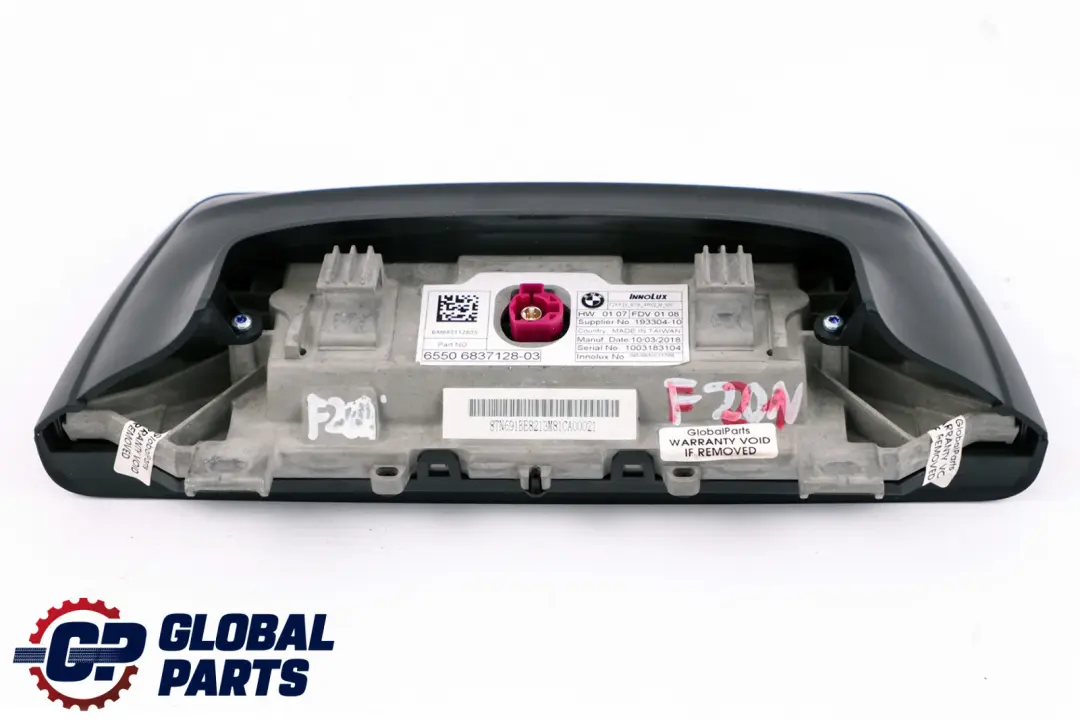Display informativo centrale del Boardmonitor 6,5" per BMW F20 F30 LCI con numero di parte 6837128 BMW F20 F30 LCI Display informativo centrale del Boardmonitor 6,5" - SKU 6837128 - Numero di parte 6837128