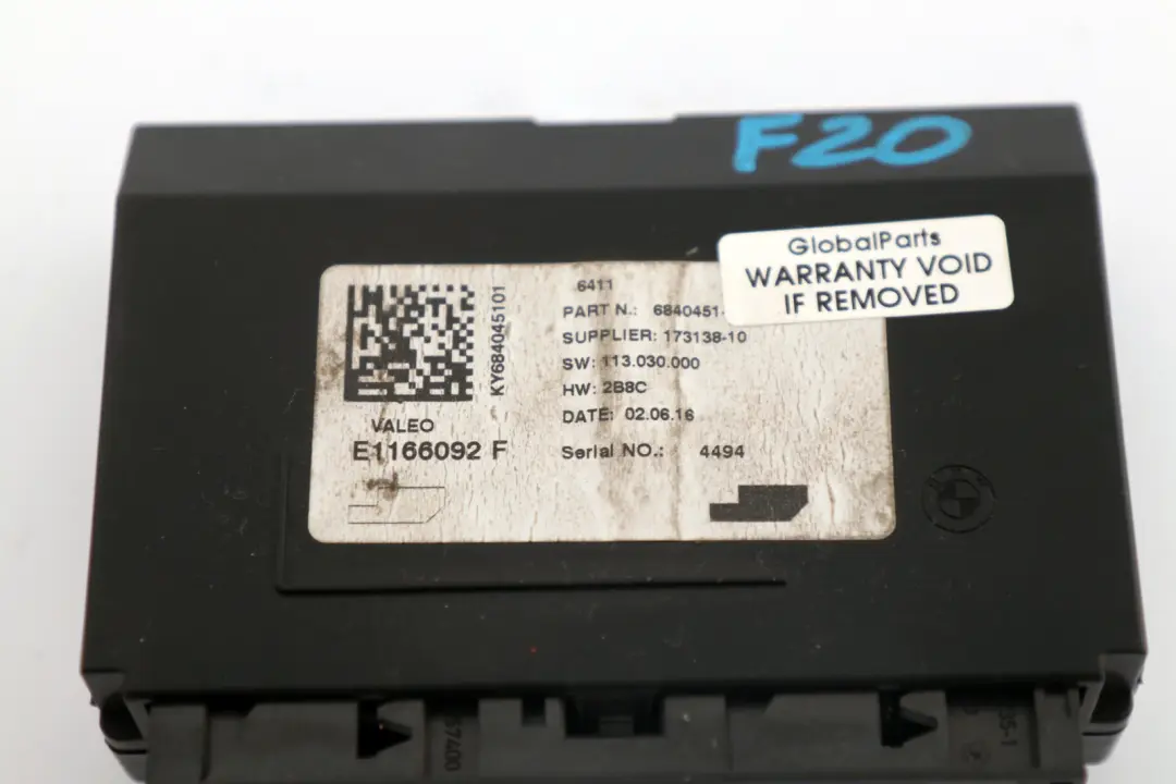 Module D'Unite de Commande Climat pour BMW F20 F21 F30 F31 F32 à propos du numéro de pièce 7951288 BMW F20 F21 F30 F31 F32 Module D'Unite de Commande Climat - SKU 6840451 - Numéro de pièce 7951288
