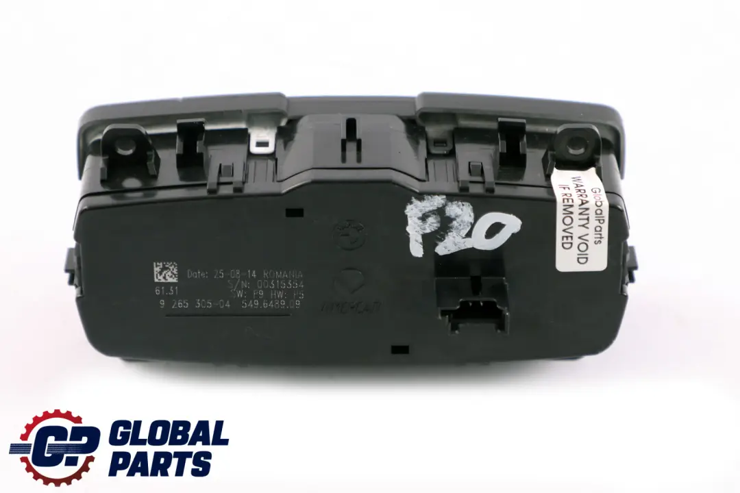 Headlight Switch BMW F20 F30 F31 LCI F32 Light Control Panel - SKU 6847514 - Part number 9265305